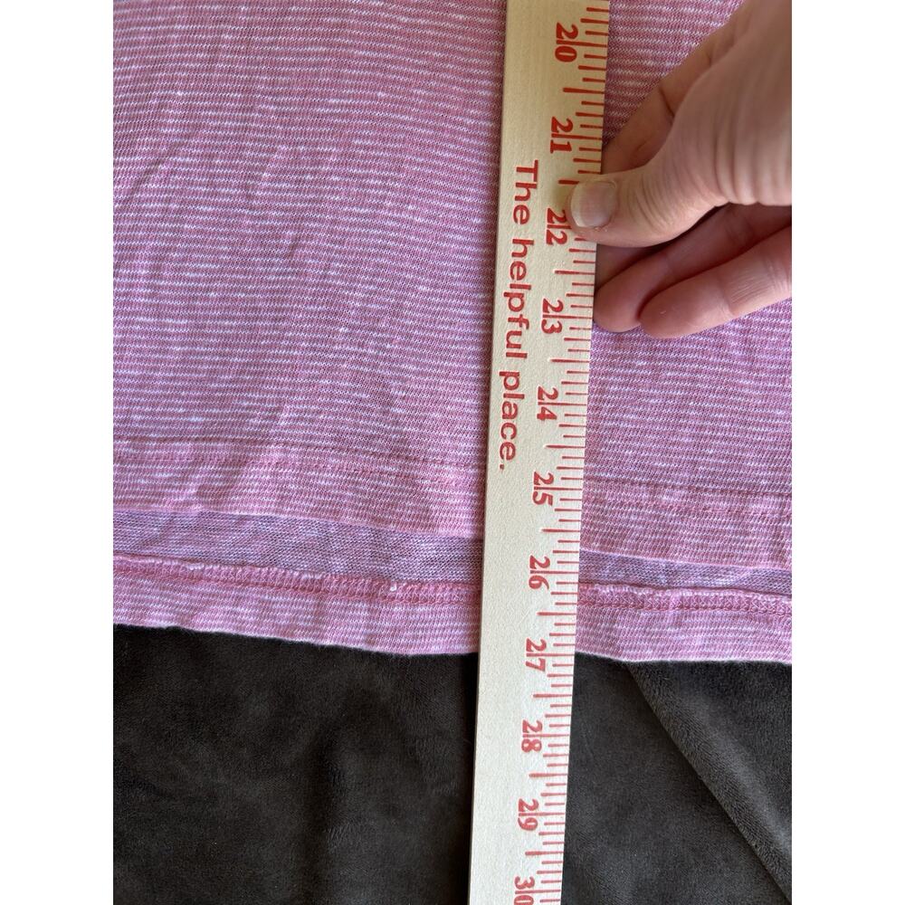 vtg penguin Pink Striped golf polo shirt Preppy L retro casual career summer - Picture 5 of 7